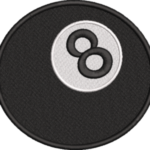 8 Ball Embroidery Design