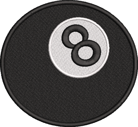 8 Ball Embroidery Design