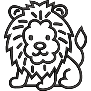 Baby Loin Embroidery Design
